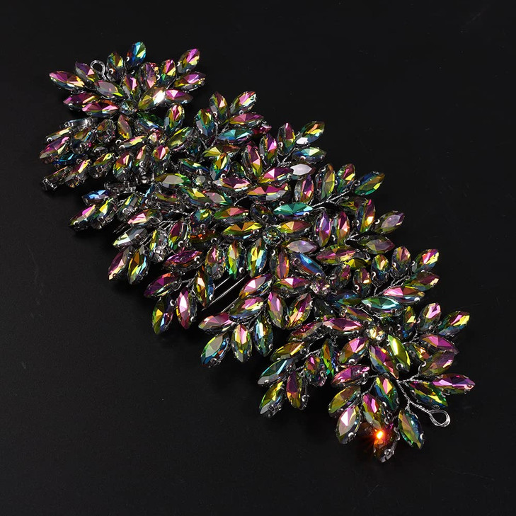 JWICOS Crystal Bride Wedding Hair Comg Bridal Hair Comb Hair Clip Flower Wedding Hair Accessories for Women and Girls Co