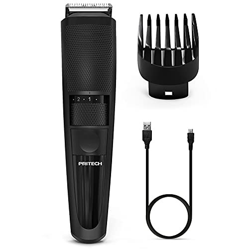 PRITECH Electric Hair Clipper Cordless Beard Trimmer for Men Professional Barber Clippers Hair Clipper with Comb Attachm