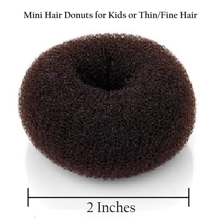 Beaute Galleria Hair Donut Bun Maker Ring Style Mesh Chignon Ballet Sock Bun Mini Brown