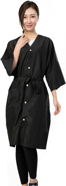 PERFEHAIR Salon Client Gown Robes Cape Hair Salon Smock for Clients Kimono Style 5 Snap Closures