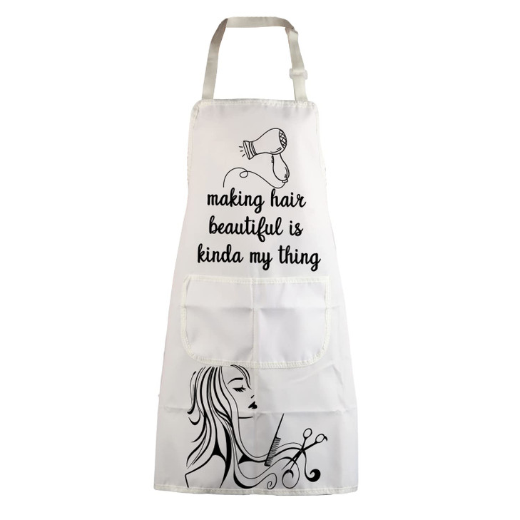 MBMSO Hair Stylist Apron Making Hair Beautiful is Kinda My Thing Hairdresser Apron for Salon Barber Gifts Barber Shop Gi