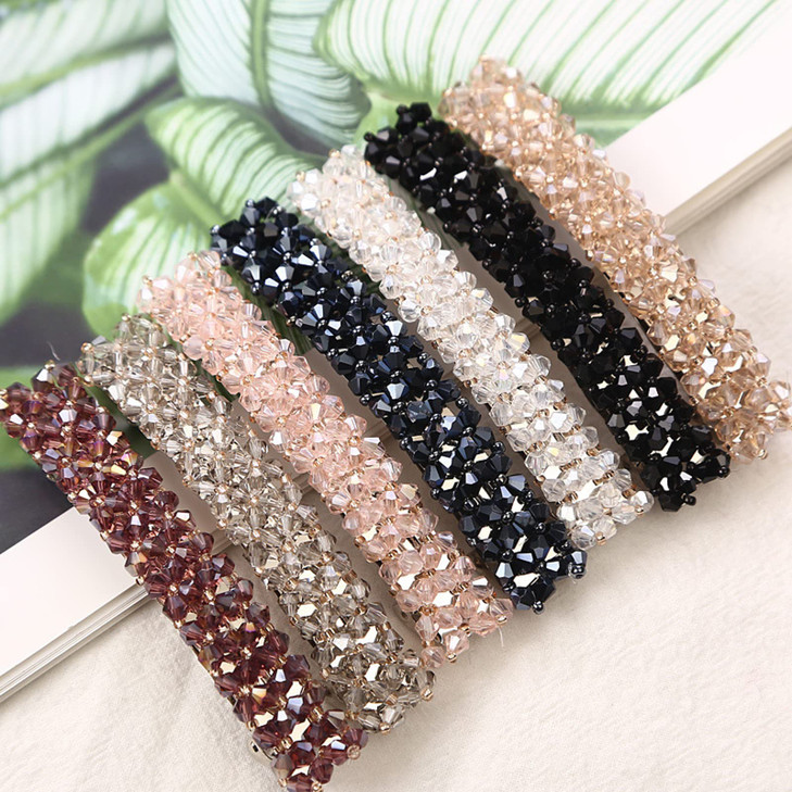 Jakeni Elegant Hair Clips Fashion Hair Barrettes for Women and Girls Sparkly Glitter Rhinestones Flowers Hairpin French