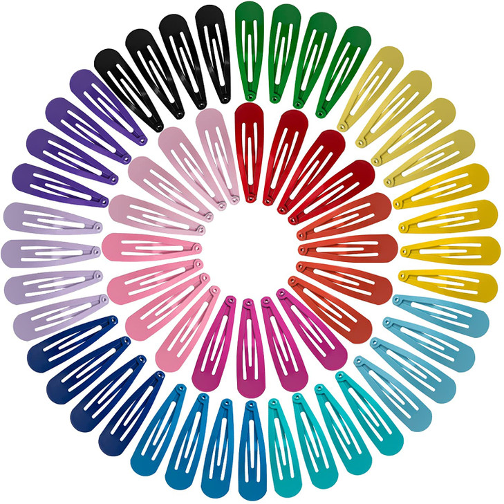 BetyBedy 60 Pcs Hair Barrettes NonSlip Hair Clips 2 Inch Metal Hairpins Accessories for Toddlers Girls Kids Teens Women