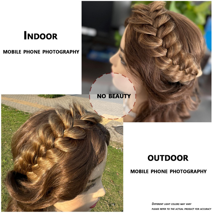STHEJFB Braid Headband 2 Strands Messy Classic Chunky Plaited Wide Braids Elastic Stretch Quality Synthetic Braided Head