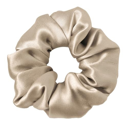 LILYSILK Silk Hair Scrunchies Ties for Frizz Breakage Prevention 100 Mulberry No Damage Elastic ponytail Holders 1Pc Cof