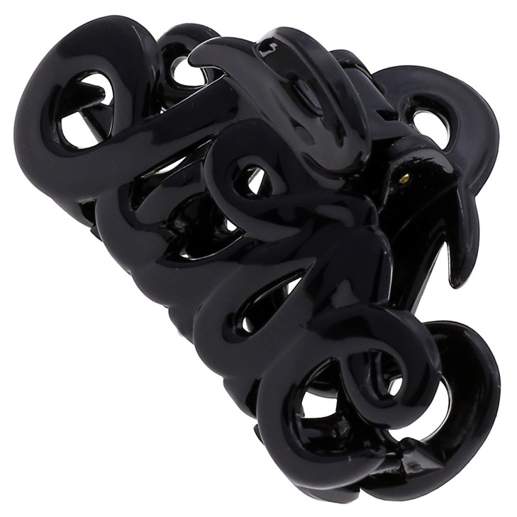 Camila Paris CP3025 French Hair Clip for Women 2 inch Girls Hair Claw Clips Jaw Black Fashion Durable and Styling Hair A