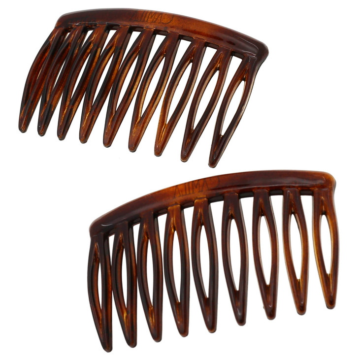 Camila Paris CP2949 French Hair Side Comb Small Tortoise Shell French Twist Hair Combs Decorative Strong Hold Hair Clips
