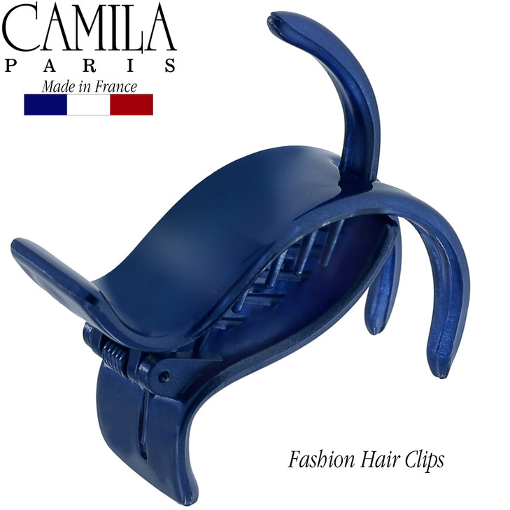 Camila Paris CP2419 French Hair Clip for Women Blue 3 Teeth Ponytail Holder Girls Hair Claw Clips Jaw Fashion Durable St