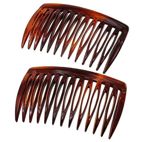 Camila Paris AD8252 French Hair Side Comb Small Curved Tortoise Shell French Twist Hair Combs Decorative Strong Hold Hai