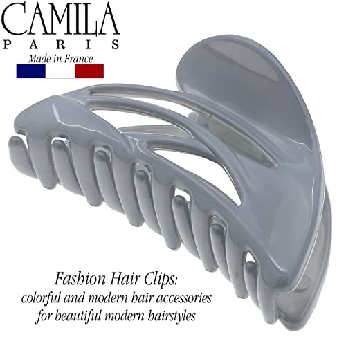Camila Paris CP3433 French Hair Clip for Women Small Dolphin Gray Girls Hair Claw Clips Jaw Fashion Durable and Styling