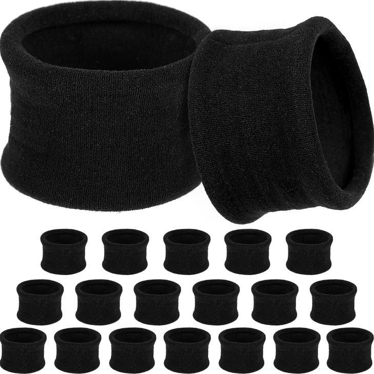 EBOOT 20 Pieces Large Cotton Stretch Hair Ties Bands Rope Ponytail Holders Headband for Thick Heavy or Curly Hair 65 cm