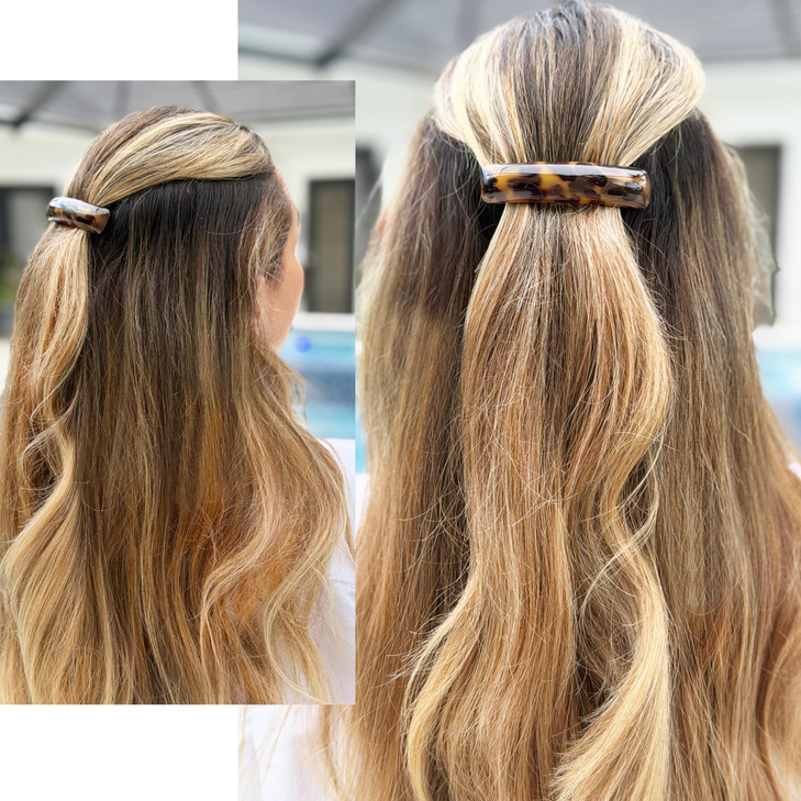 Camila Paris CP2756 French Hair Barrette Clip for Girls Tokyo Rubberized Metal Clasp Strong Hold Grip Hair Clips for Wom