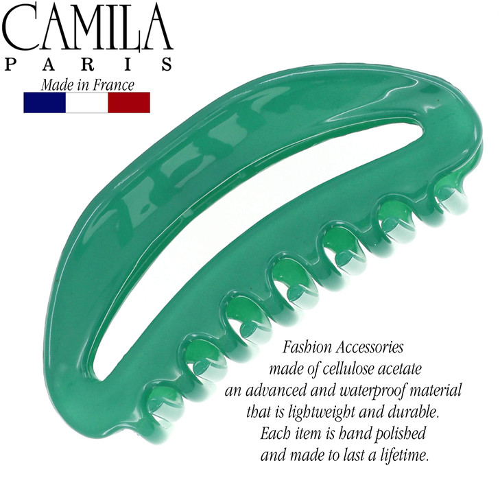 Camila Paris CP2581 French Hair Clip for Women Green Girls Hair Claw Clip Jaw Fashion Durable and Styling Hair Accessori
