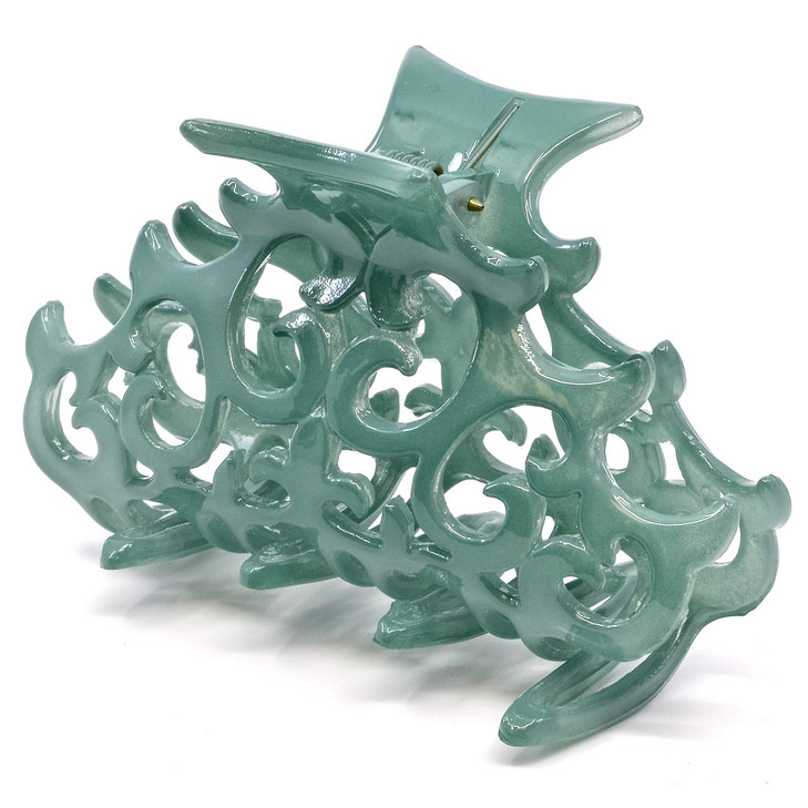 Camila Paris CP2403 French Hair Clip for Women Large Green Antique Girls Hair Claw Clips Jaw Fashion Durable and Styling
