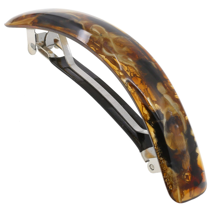 Camila Paris CP3331 French Hair Barrette Clip for Girls Gold Rubberized Metal Clasp Strong Hold Grip Hair Clips for Wome