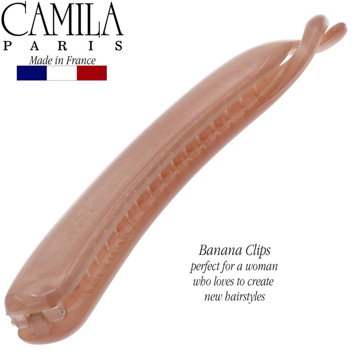 Camila Paris CP3146 French Hair Banana Clincher Clip Classic Girls Updo Flexible Ponytail Holder Non Slip Interlocking B