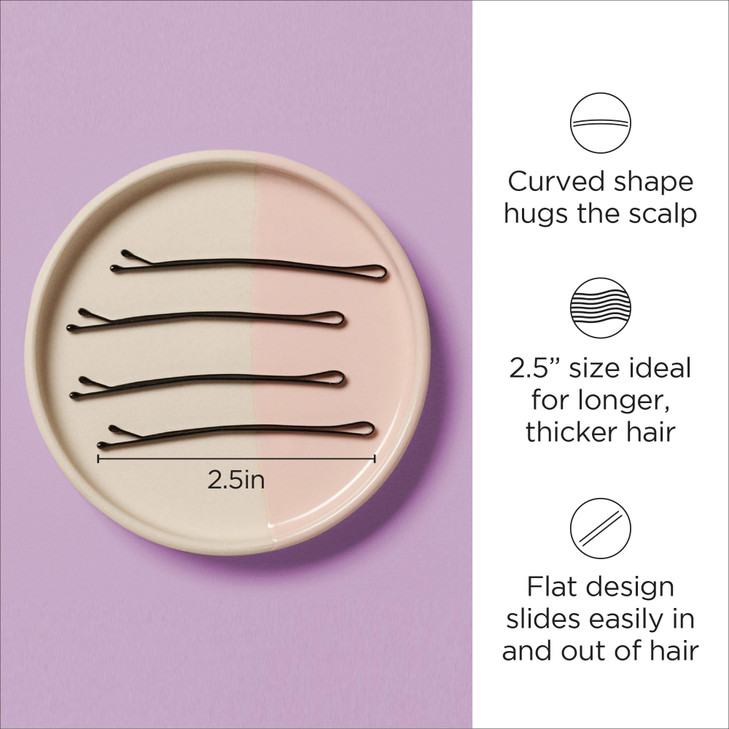 Diane Fromm 3 Curved Jumbo Bob Pins Black DHC018 40 Count Pack of 1