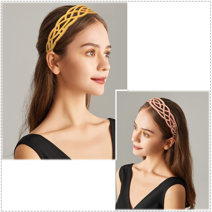 Springtime 6pcs Wide Plastic Headbands for Women Fashion Hair bands with Teeth for Girls Thick Hair Hoops Hair Accessori