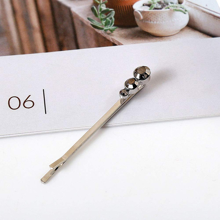 5Pcs Silver Vintage Rhinestone Barrettes Bobby Pins Fashion Side Clip Hairpin Hair Clip Hair Accessories for Women
