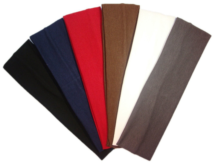 Cotton Headbands 6 Pack Stretch Elastic Yoga Soft and Stretchy Sports Fashion Headband for Teens Women Girls by Kenz Lau