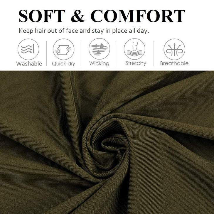 Huachi Womens Headbands Athletic Yoga Workout Sports Exercise Elastic Non Slip Sweatbands Women Summer Cloth Hair Bands