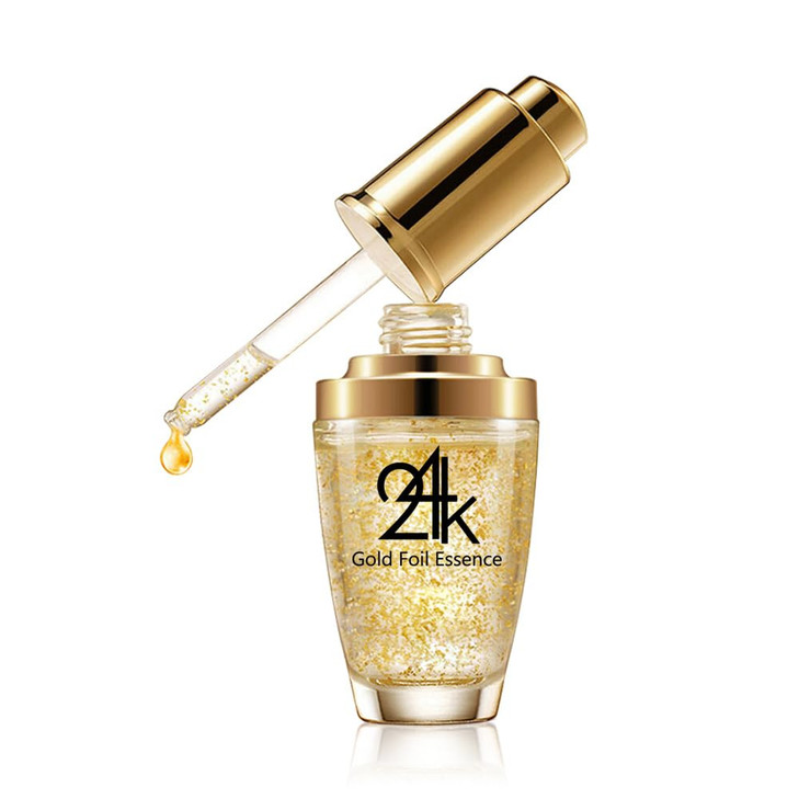 24K Gold Face Essence, Anti Aging & Wrinkle Moisturizing Firming Face Serum, Treatment for Skin Care with Hyaluronic Acid Serum