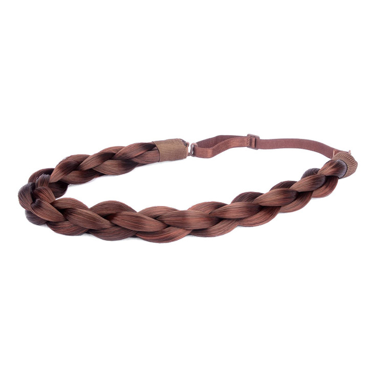 DIGUAN Chubby Narrow Synthetic Hair Braided Headband Classic Chunky Plaited Braids Elastic Stretch Hairpiece Women Girl