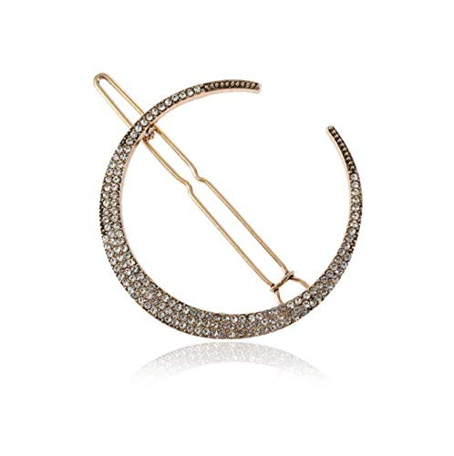 DNHCLL Moon Star Hexagram Crystal Hair Clips Set Women Lady Alloy Barrettes Hairpin Side Clip Hair Accessories Decorativ