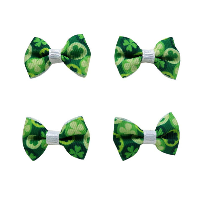 St Patricks Day Hair Clip for Baby Toddlers Hair Bow Hair Accessories ZFJ15 Set 2