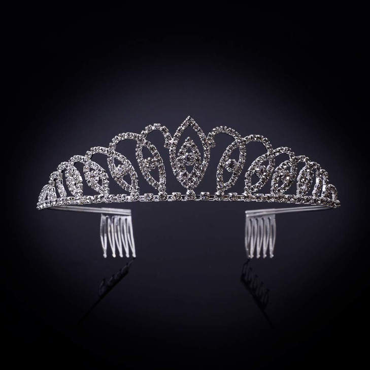 Bseash Silver Crystal Tiara Crown Headband Princess Elegant Crown with combs for Women Girls Bridal Wedding Prom Birthda