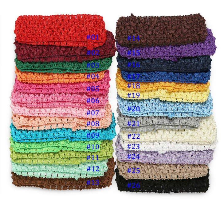 QandSweet Baby Girls Stretch Headbands Crochet Hair Bands 26 Colors
