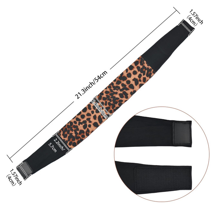 YTBYT Leopard Print Headbands Ice Silk Lace Melting Bands for Wigs Adjustable Wig Bands for Headband Wig A2
