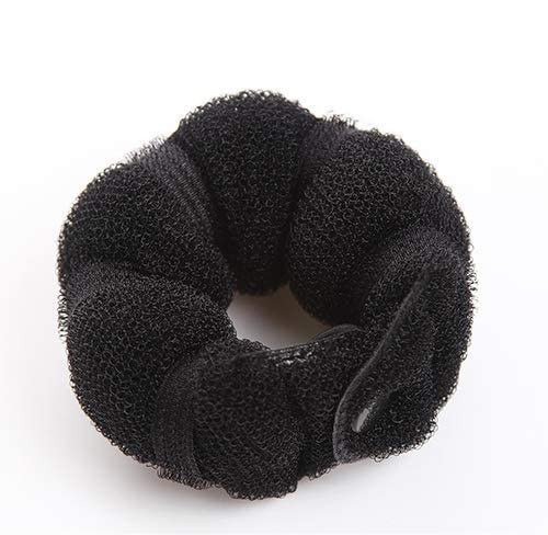 DNHCLL Set of 2 Black Magic Hair Styling Styler Hot Hair Donut Bun Ring Styler Maker for Women Lady Girls 1 large1 small