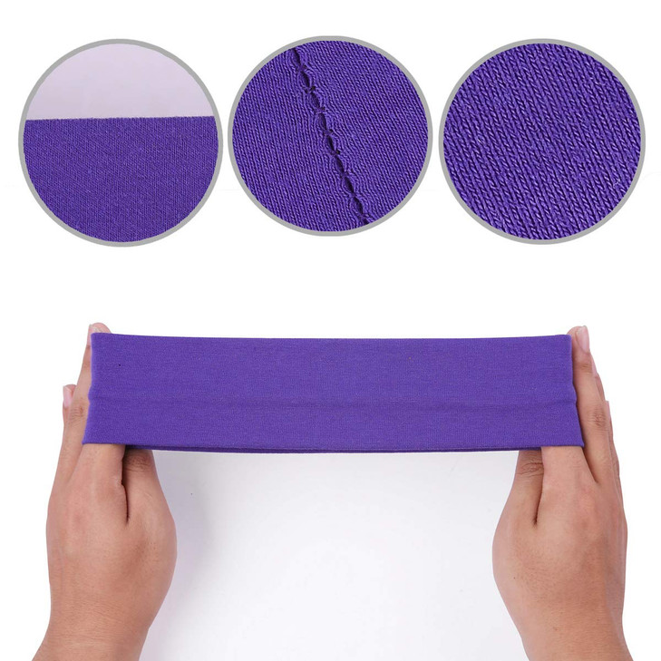 Teemico 10 Pack 3 Cotton Headbands Pack Stretch Elastic Yoga Soft and Stretchy Sports Sweatbands Fashion Headband for Te