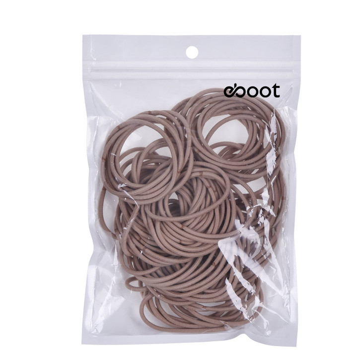 100 Pieces Hair Elastics Hair Ties Ponytail Holders Hair Bands 5 x 03 cm Blonde