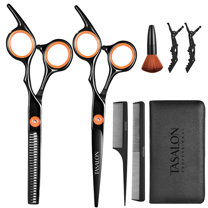 TASALON Hair Cutting Scissors Kit Allin1 Set of Hair Cutting Scissors Professional Hair Shears Thinning Scissor Hair Com