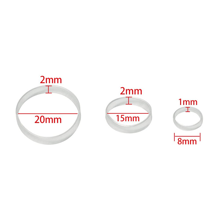 Minihope Mini Rubber Bands Soft Elastic Bands Clear Polyband Elastics 1000 Count for Women Kids Braids Hair Clear Fine H