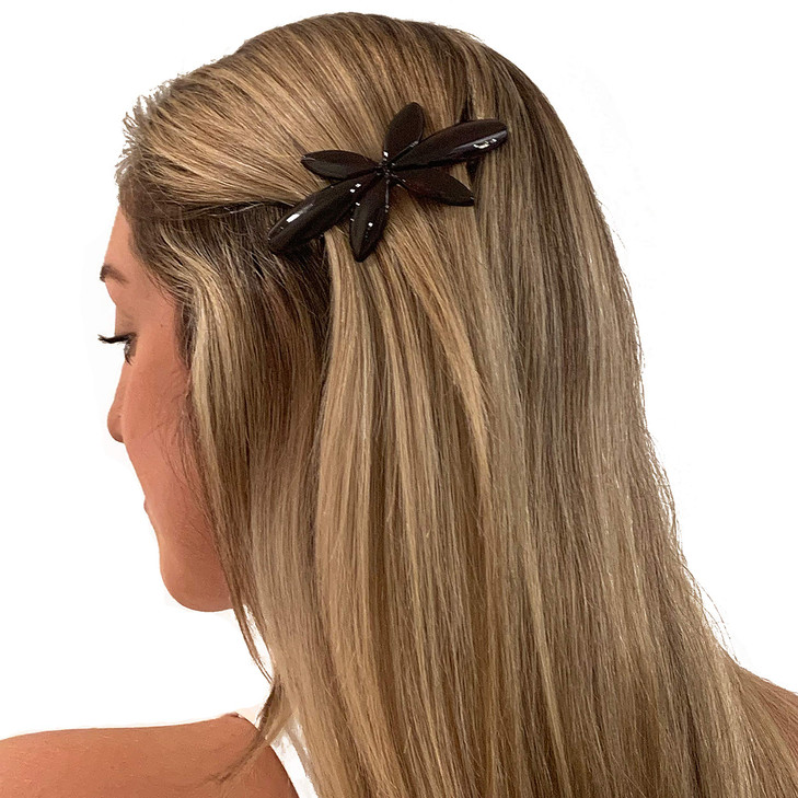 Camila Paris CP2426CP2875 French Hair Barrette Clip for Girls Flower Combo Automatic Clasp Strong Hold Grip Hair Clips f