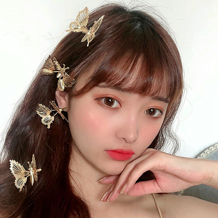 4 Pcs Moving Butterfly Hair Clips Move with Beauty Clip Butterfly Hair Clips Hair Barrettes Hair Accessories for Women a