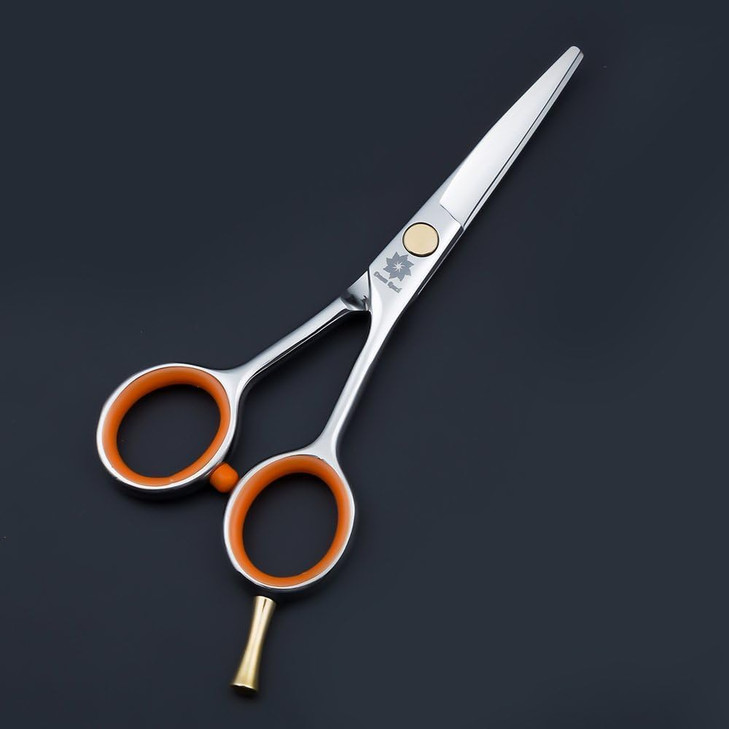 Professional Razor Edge Hair CuttingTrimming ScissorsShears 55 Mens Beard Mustache Scissors with Detachable Finger Inser