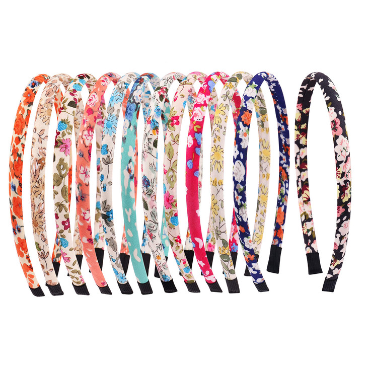 Candygirl DIY Satin Girls headbands Floral Hairbands Fall Head Bands for Women Girls Value Pack floral