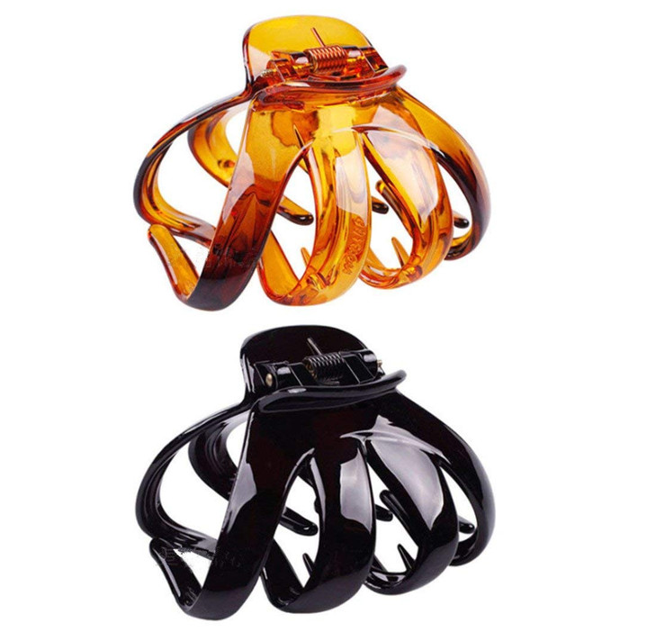 CONOFA 2 Pieces Classic Medium Styling Octopus Hair Claw Clip Strong Holding Power Hair Clips Outdoor Hair Grip Hairpins
