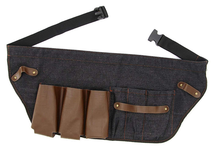 PERFEHAIR Hair Stylist Tool Belt Salon Hairdresser Barber Hair Tool Belt BagDenim Fabricas and Real Leather