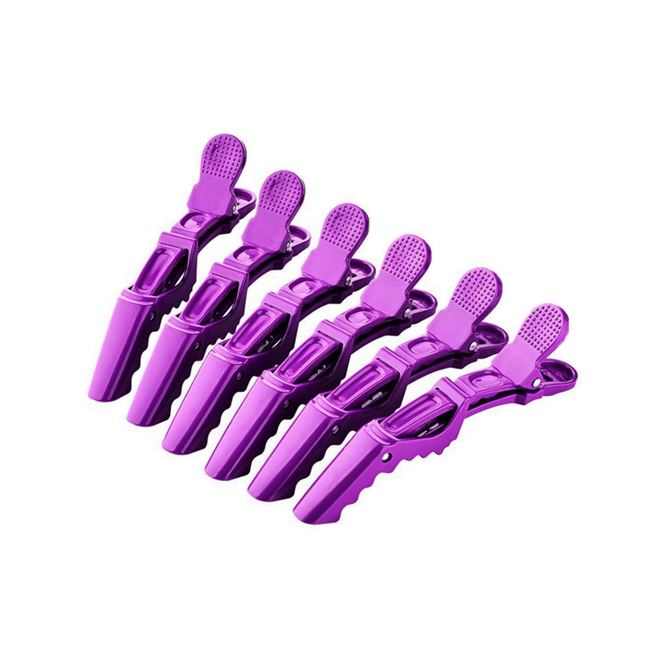 BEINY 6Pcs Plastic Non Slip Hair Clips Professional Hairdressing Styling Sectioning Clips Salon Alligator Clips for Thic