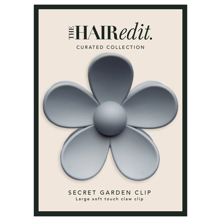 Secret Garden Clip Large Flower Claw Clip in Slate Blue