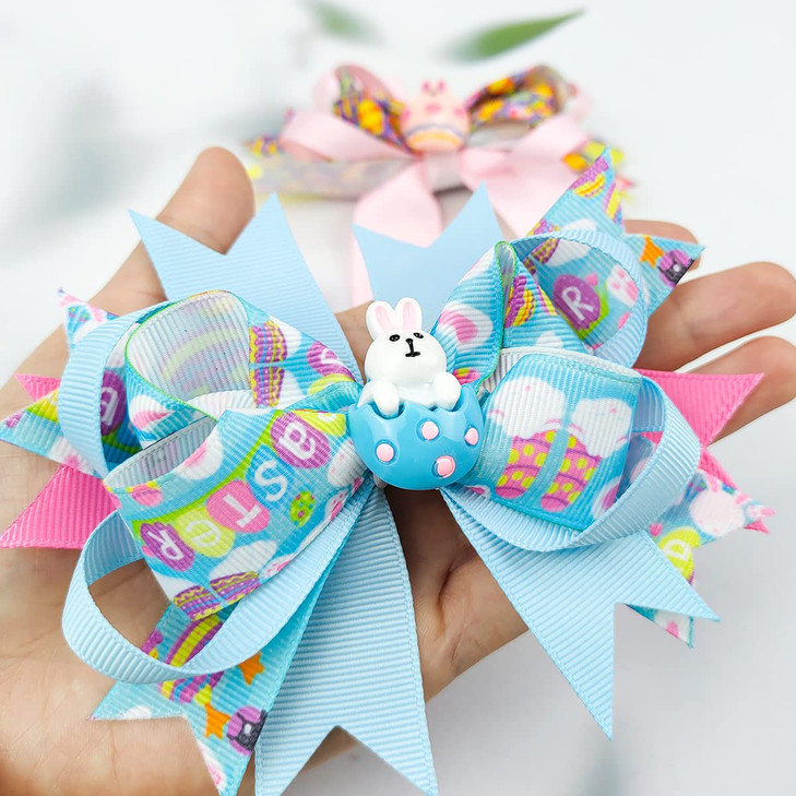 Easter Hair Clips Hair Bow Hairpin Duck Beak Clip Barrettes Easter Egg Lucky Bunnies Headwear Hair Accessories for Kids