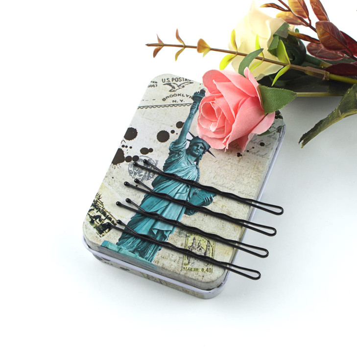 Black Long Bobby Pins for Thick Hair 275 Jumbo Bobby Hair Pins with Case Extra Large Bobby Pins for Buns Premium Tipped
