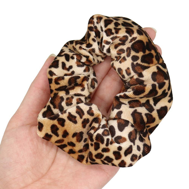 Luckycivia 10 Pcs Leopard Print Scrunchies Hair Bands Stretch Scrunchy Hair Ties Hair Ropes Scrunchies Hair Accessories