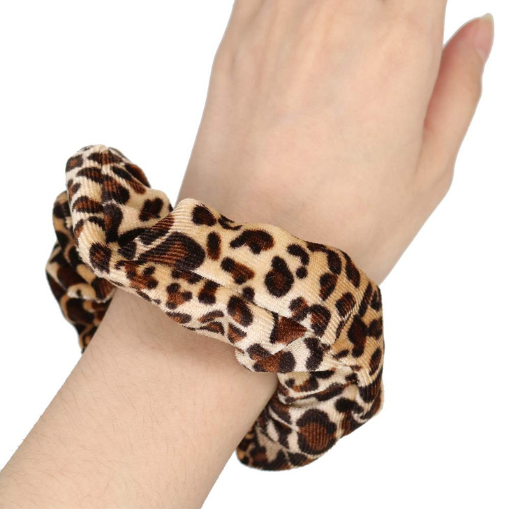 Luckycivia 10 Pcs Leopard Print Scrunchies Hair Bands Stretch Scrunchy Hair Ties Hair Ropes Scrunchies Hair Accessories