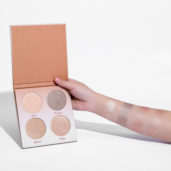 Glow Kit 4 Color Illuminator Love Light Highlighter & Bronzer Shimmer Face Matte Palette online at globaldelivered
